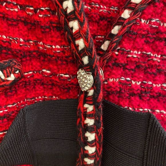 SELF-PORTRAIT Mélange Cotton-Wool Knit Mini Dress - Picture 5 of 6